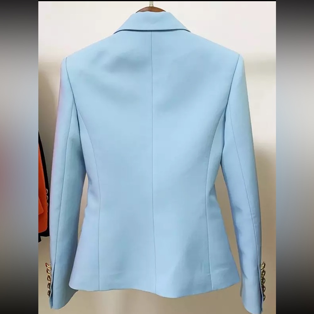 Light Blue Gold Buckle Blazer - Picture 2 of 4